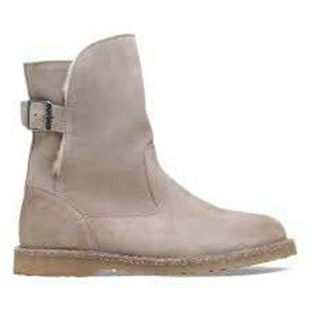 Birkenstock Uppsala Shearling Suede Leather in Desert Dust Gray Taupe Size 42/10